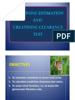 Creatinine Estimation and Creatinine Clearance Test