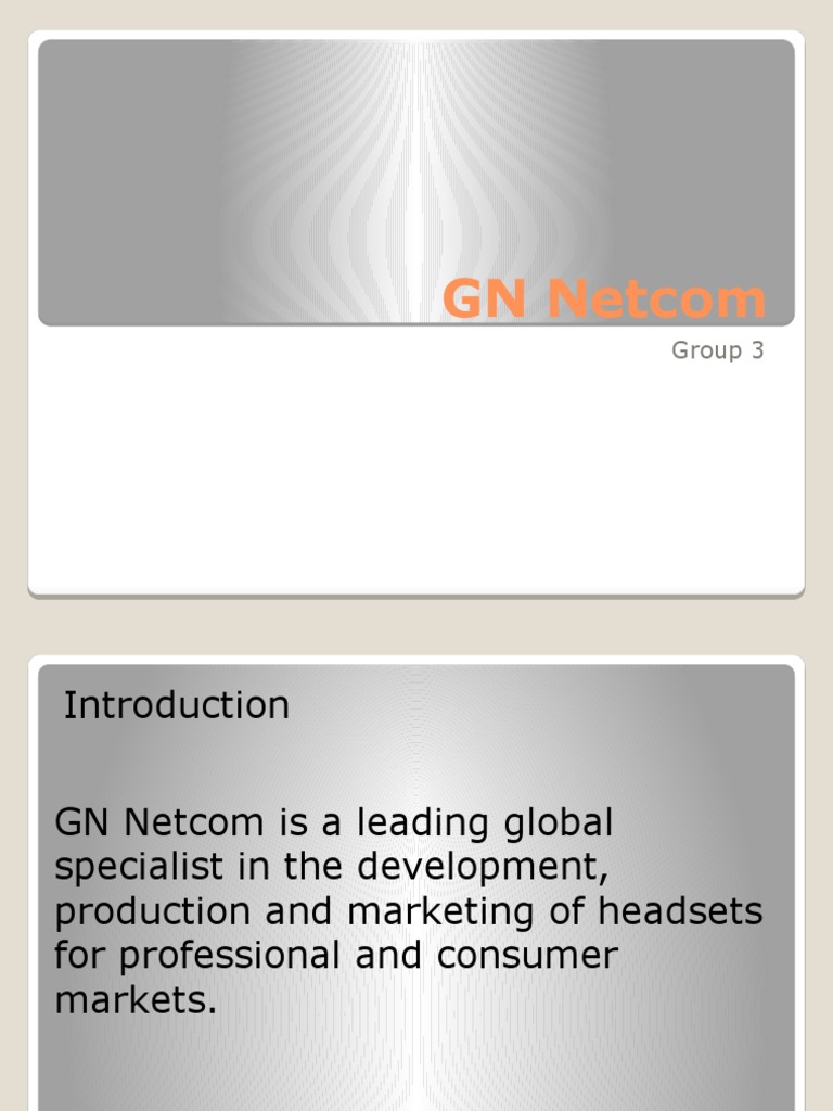 GN Netcom: Headset Market Overview | PDF | Business | Economies