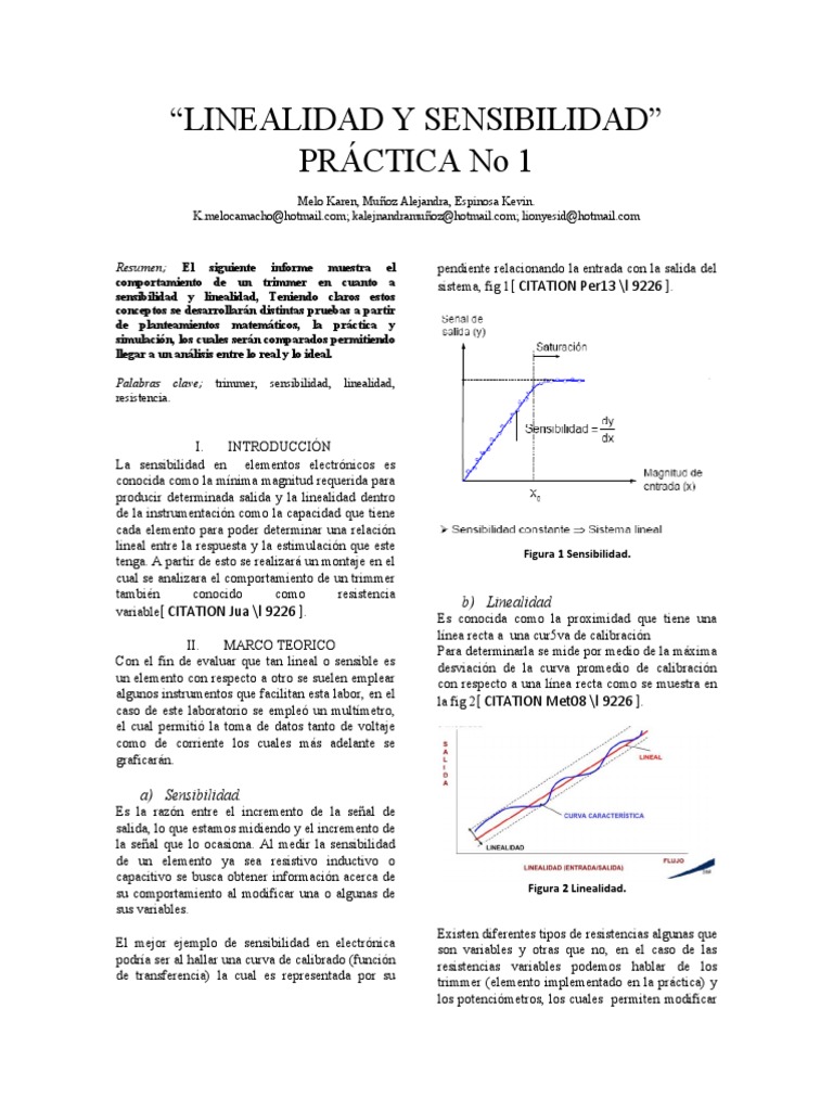 Linealidad 2 | PDF | Resistencia Eléctrica y Conductancia ...