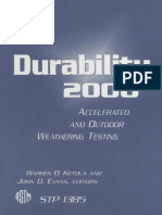 ASTM STP1385 Durability 2000 Accelerated and Outdoor Weathering Testing