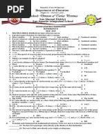 Second Quarterly Examination Math 9