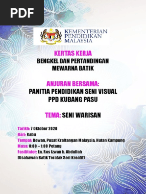 Kertas Kerja Pertandingan Warna Batik  PDF