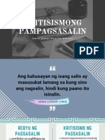 Group 8 - Kritisismong Pampagsasalin