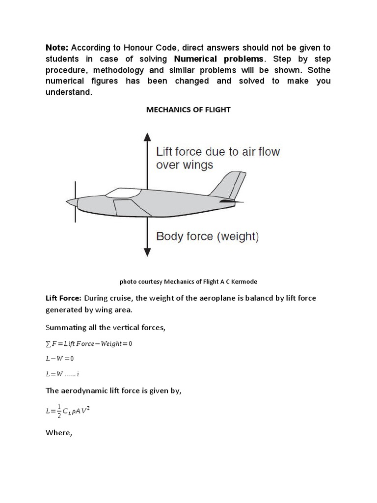 Mechanics of Flight | PDF | Drag (Physics) | Lift (Force)