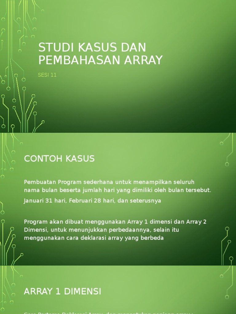 Contoh Penggunaan Array Multidimensi | PDF | Metode & Bahan Ajar