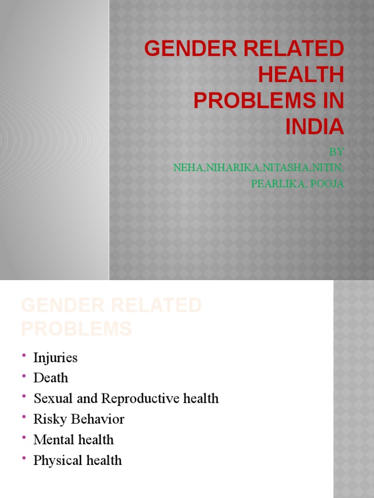 Gender Related Health Problems in India | PDF | Social Science | Self ...