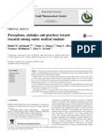 Perceptions Attitudes and Practices Toward Research - 2014 - Saudi Pharmaceuti