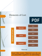 Unit 2 - Elements of Cost