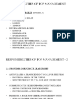 Responsibilities of Top Management: 1 - Fulfills Key Roles