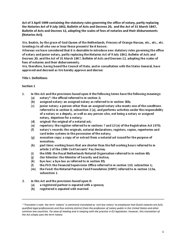 Notaries Act | PDF | Oath Of Office | Notary Public