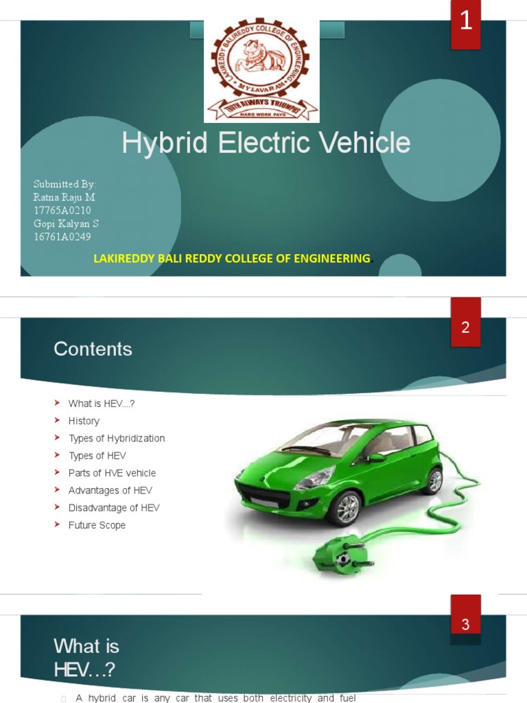 Hybrid Vehicle PDF Hybrid Electric Vehicle Hybrid Vehicle