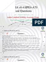 ACMA V8.4 HPE6-A70 Practice Test Questions