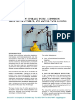 Dewatering storage tanks and controlling draw water discharge