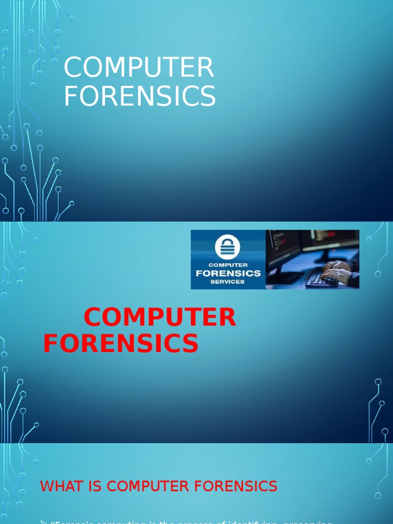 Computer Forensics | PDF | Computer Forensics | Cybercrime