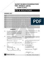 NTSE Stage 2 2015 SAT Solution PDF