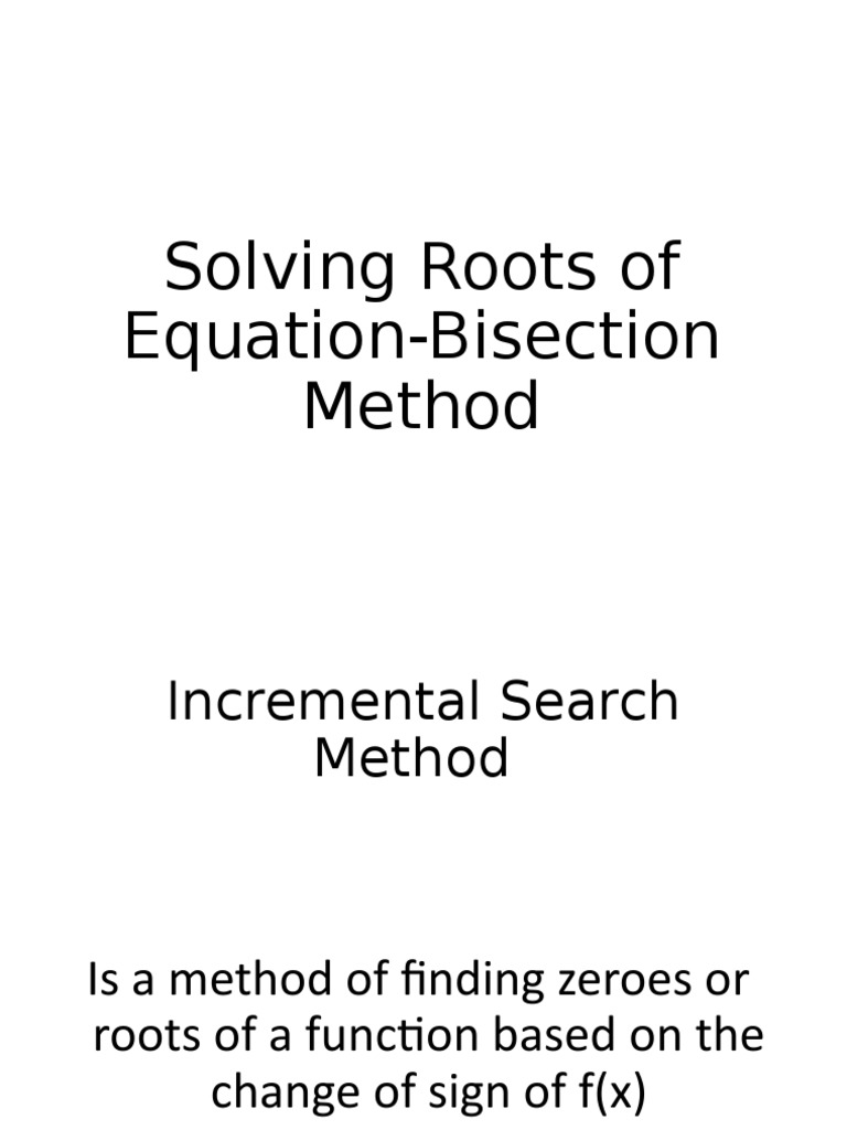 2-Solving Roots of Equations-Bisection Method | PDF | Zero Of A ...