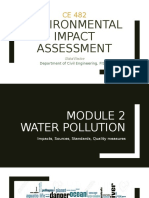 CE 482: Water Pollution Impacts, Sources, Standards & Quality Measures