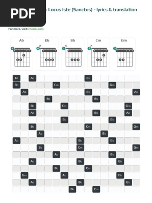Chordu Guitar Chords Libera Locus Iste Sanctus Lyrics Translation Chordsheet Id Hyvnkvfnsxw Pdf Business