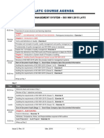 ISO 9001 LATC Course Agenda