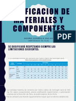 Dosificacion de Materiales y Componentes