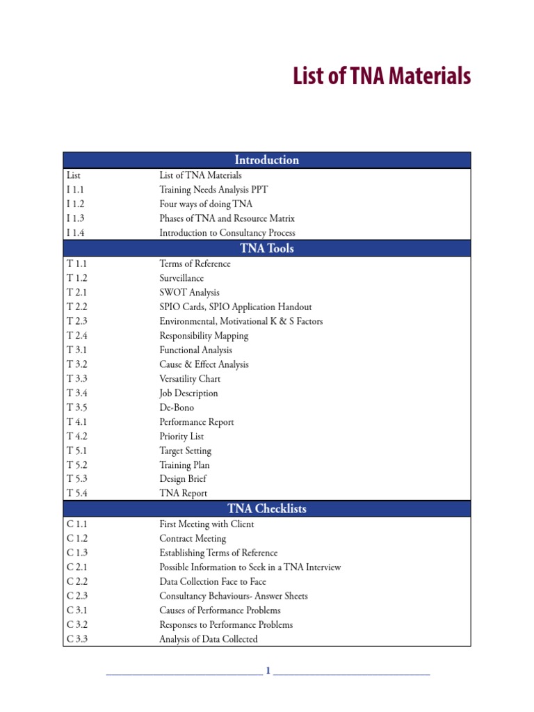 Book TNA Book Tools PDF | PDF | Motivation | Motivational