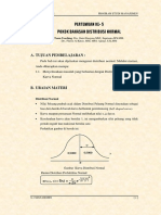 Pertemuan Ke-5 Distribusi Normal