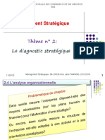 Thème 2 Le Diagnostic Stratégique Analyse Organisationnelle