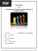 Term Paper On "Performance Linked Incentive Schemes of Schedule Banks"