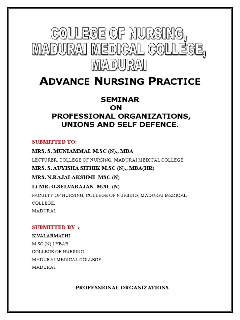 Professional Organizations in Nursing | PDF | Nursing | Trade Union