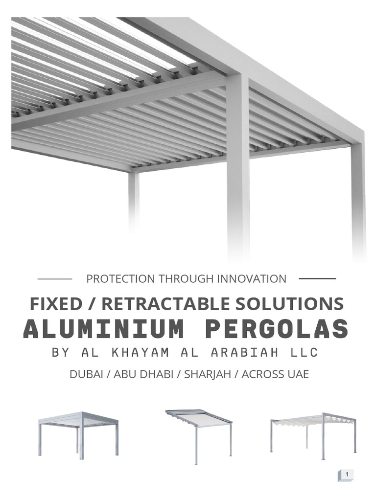 aluminum pergola with retractable shade on Aluminum Pergolas Roof Aluminium