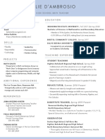 Blue Simple High School Resume 5