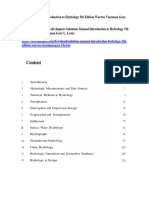 Solutions Manual Introduction To Hydrolo PDF