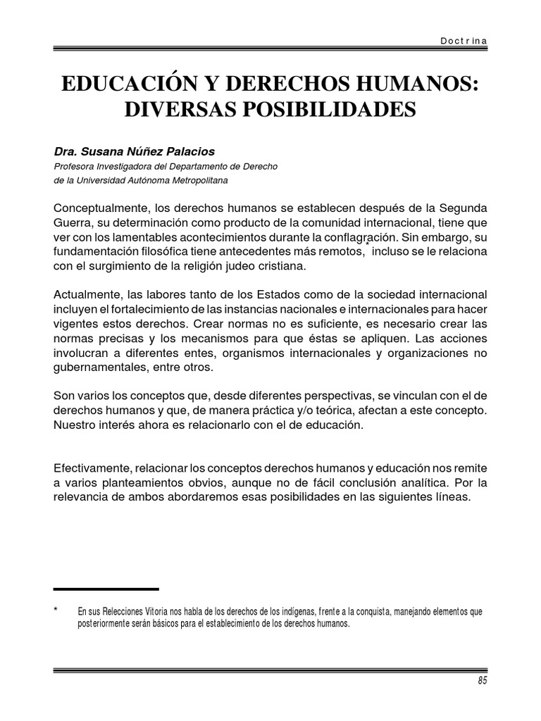 Educacion y Derechos Humanos - Diversas - Posibilidades PDF | PDF ...