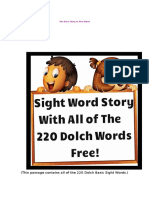 Sight Word Story With All The 220 Basic Dolch Words (The Best Thing in The World)