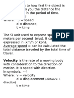 Speed refers to how fast the object is moving.docx