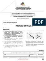 Fsadu - 2010 - Prova de Tec. em  Radiologia  - Rio Achão