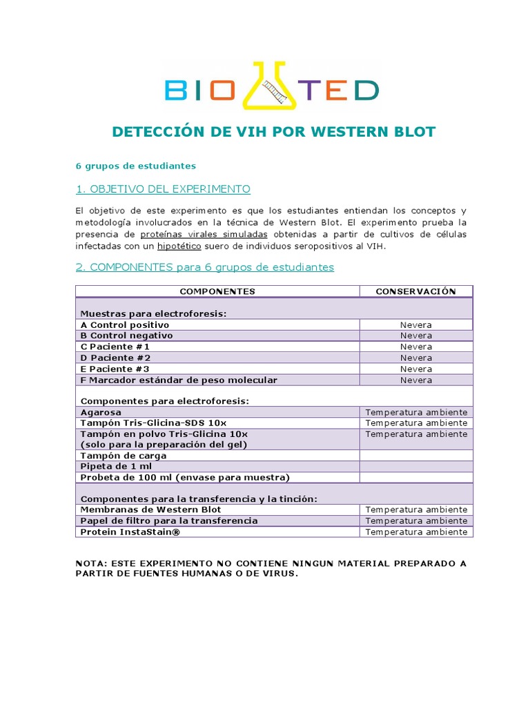 DETECCIONVIHWESTERNBLOT VIH Adn