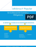 Danza Folklórica Y Popular en La Educación Común