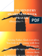 Youth Ministry Awareness Week Prayer