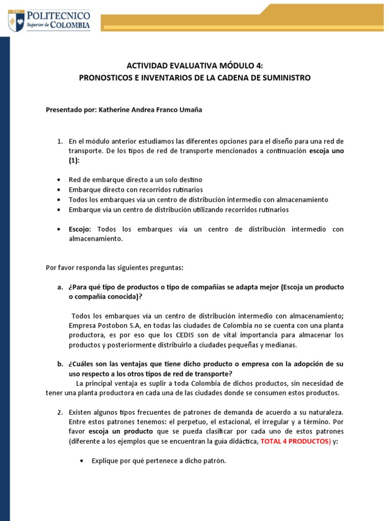 Actividad Modulo 4 | PDF | Transporte | Economias