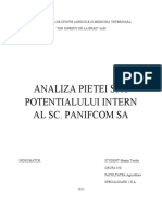 Analiza Pietei Si A Potentialului Intern Al SC Panifcom Sa