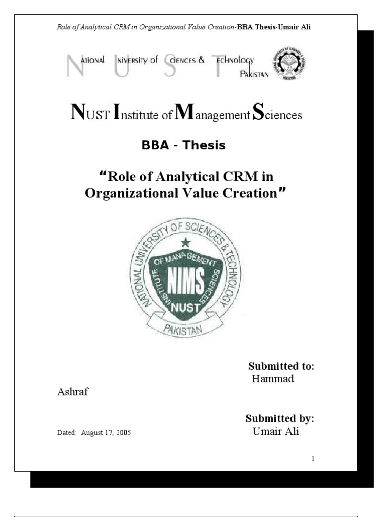 strategic management thesis titles