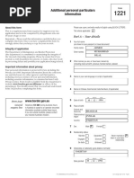 1221 - Additional Personal Particulars Information