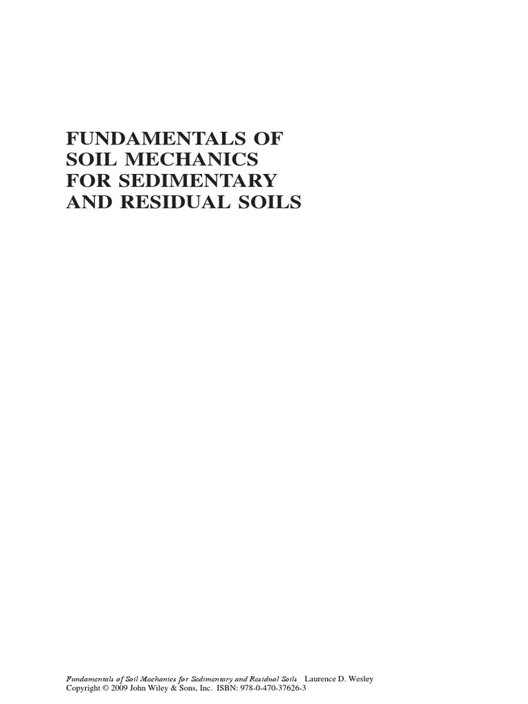 Fundamentals of Soil Mechanics For Sedimentary and Residual Soils - L ...