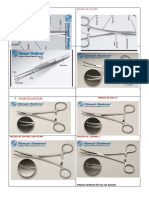 Pinzas quirúrgicas y tijeras en cirugía