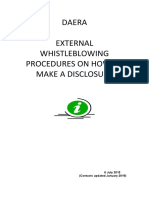 External Whistleblowing Procedures