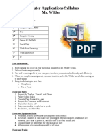 Computer Applications Syllabus