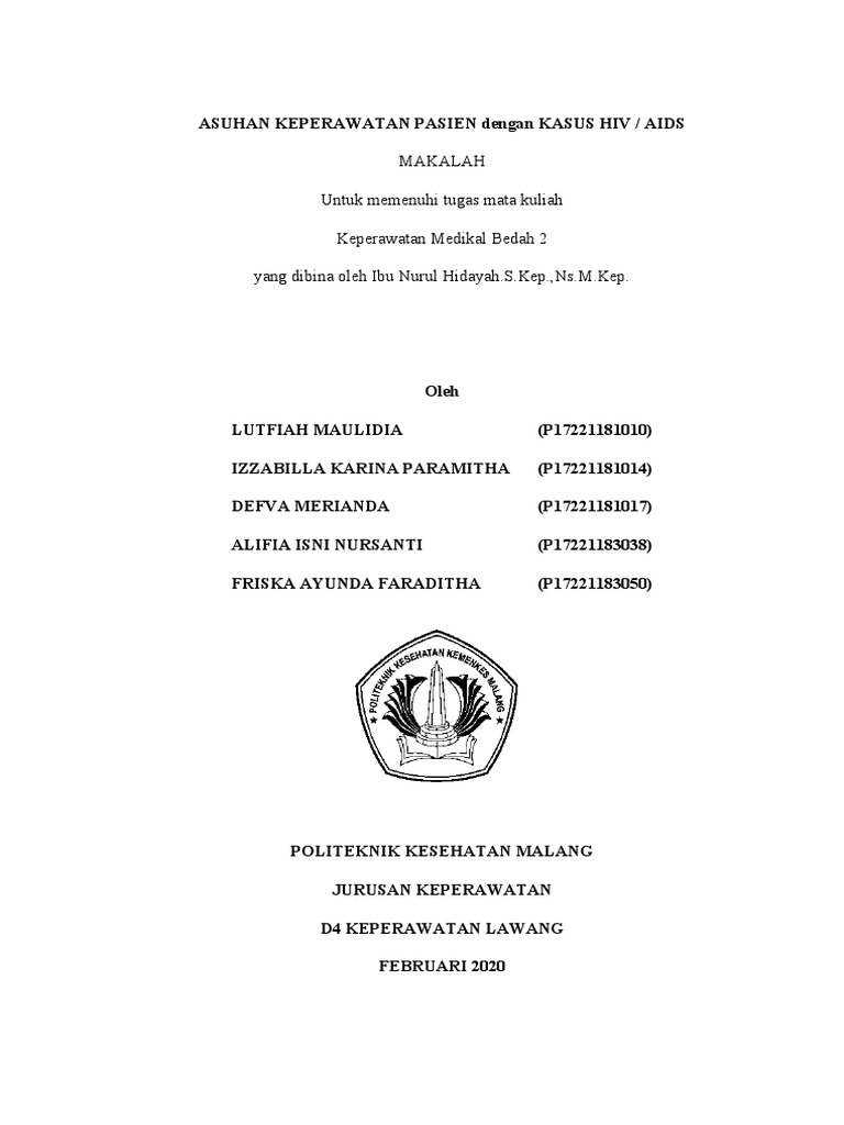Askep HIV AIDs | PDF | Pengembangan Diri | Kesehatan Holistik