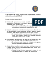 Recomandările Guvernului României pentru prevenirea răspândirii COVID-19