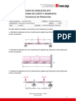 Guía de Ejercicios Nº03 - Diagrama de Corte y Momento